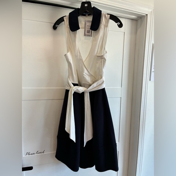 Leifnotes Anthropologie Daytripper Dress navy and white size 10 - Picture 5 of 11